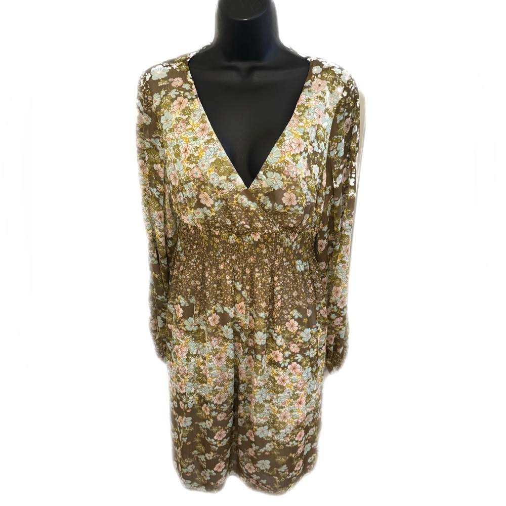 H&M Floral Cold Shoulder Dress